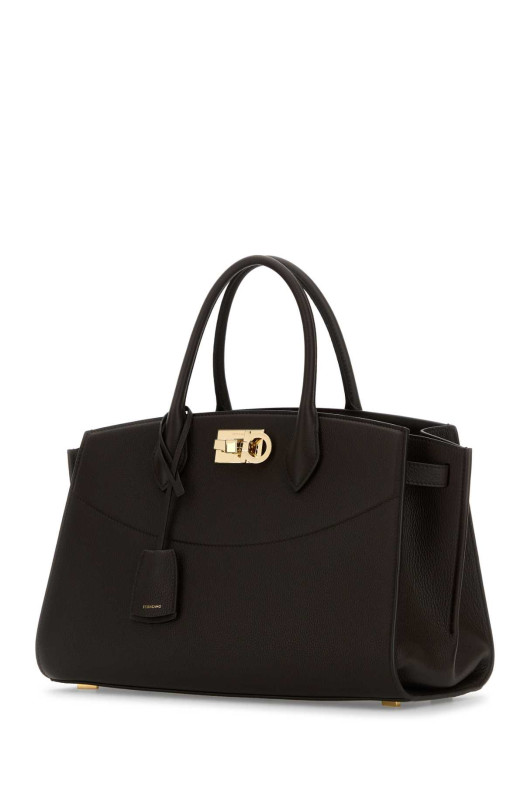 Dark brown leather large Studio Soft handbag Brown SALVATORE FERRAGAMO (21A110785996)