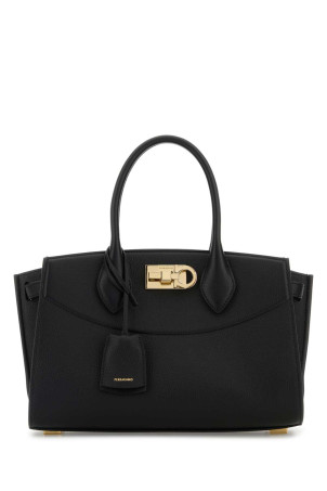 Black leather handbag Black SALVATORE FERRAGAMO (21A112786166)