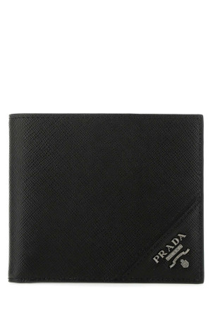 Black leather wallet Black PRADA (2MO513QME)