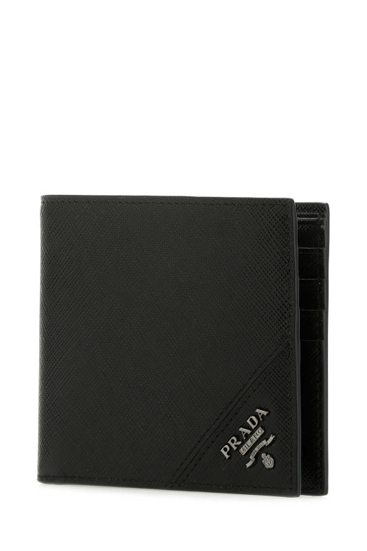 Black leather wallet Black PRADA (2MO513QME)