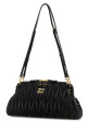Черная кожаная сумка через плечо Black MIU MIU (5BF130VOLOAN88)
