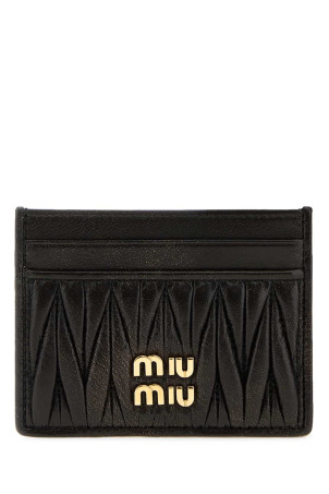 Dark brown leather card holder MIU MIU (5MC076AF6Q)
