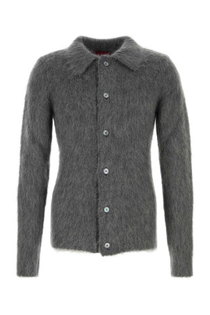 Grey mohair blend cardigan GUCCI (849729XKE70)