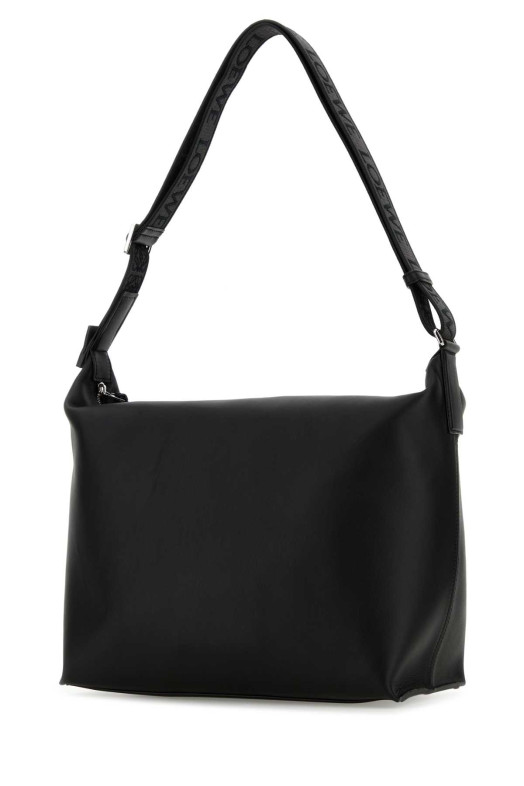 Черная кожаная сумка Cubi с большим ремнем через плечо Черная LOEWE (B906K70X13)