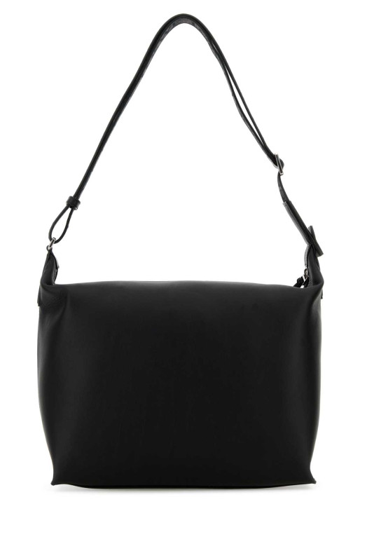 Черная кожаная сумка Cubi с большим ремнем через плечо Черная LOEWE (B906K70X13)