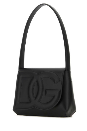 Black leather DG Logo shoulder bag Black DOLCE & GABBANA (BB7516AW576)