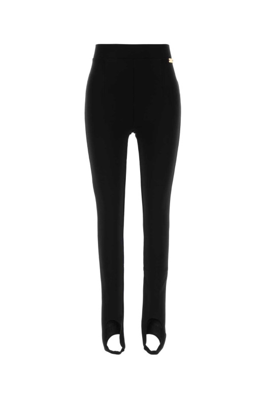 Black stretch viscose blend leggings BALMAIN (FF0OC013JL05)