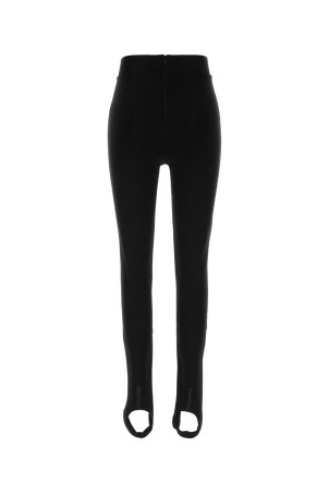 Black stretch viscose blend leggings BALMAIN (FF0OC013JL05)