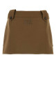 Mud gabardine mini skirt MIU MIU (MG2124SOOO108N)