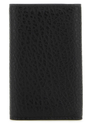 Black leather Four Stitches keyring case MAISON MARGIELA (SA3UA0001P4455)