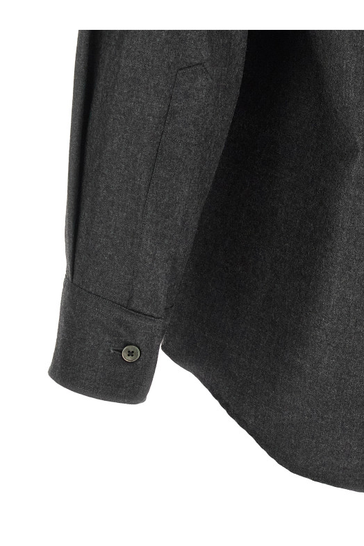 Ultra-fine velvet wool shirt  Gray