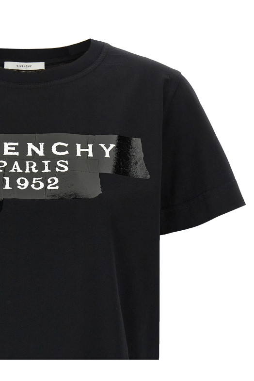 Футболка «GIVENCHY Tape» Черная BW70FJP78U001