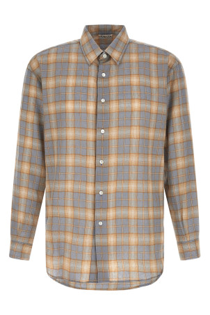 'Airy Wool Check' shirt BLUE