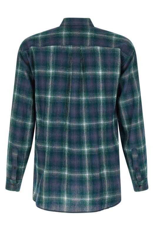 'Airy Wool Check' shirt Green