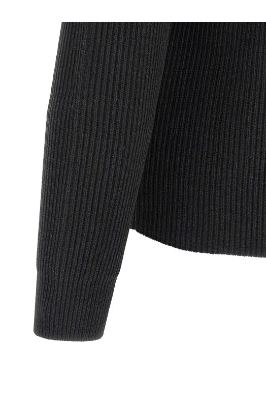 Ultra-fine wool cardigan Black