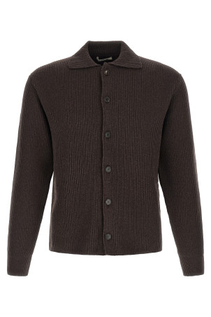 Ultra-fine wool cardigan Brown
