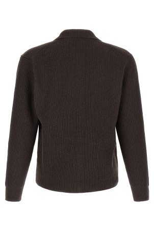 Ultra-fine wool cardigan Brown