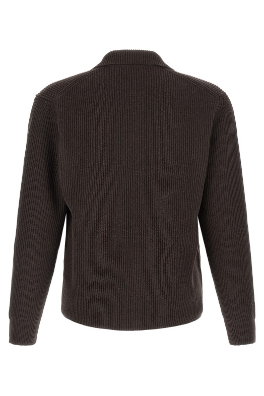 Ultra-fine wool cardigan Brown