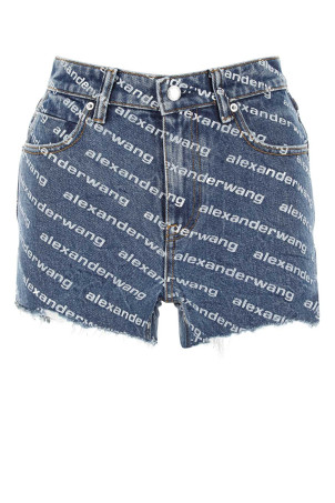 Printed denim shorts ALEXANDER WANG (4DC1214897)