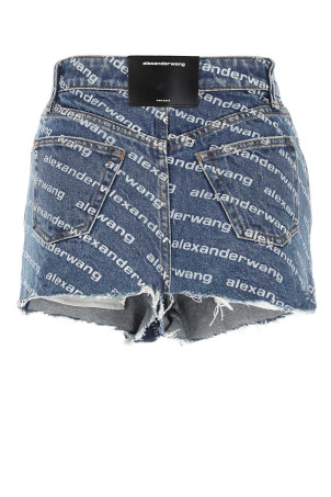 Printed denim shorts ALEXANDER WANG (4DC1214897)