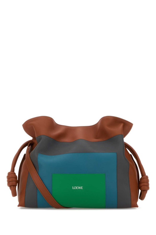 Multicolor nappa leather LOEWE x Josef and Anni Albers medium Flamenco clutch LOEWE (A411FC1XDD)