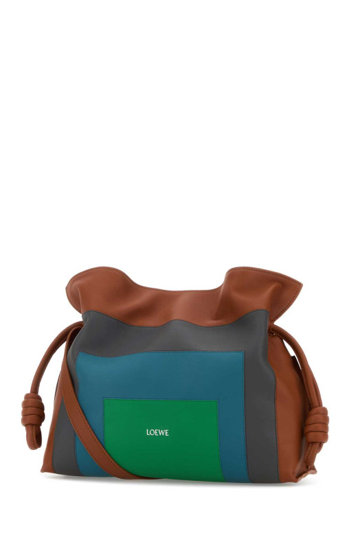 Multicolor nappa leather LOEWE x Josef and Anni Albers medium Flamenco clutch LOEWE (A411FC1XDD)