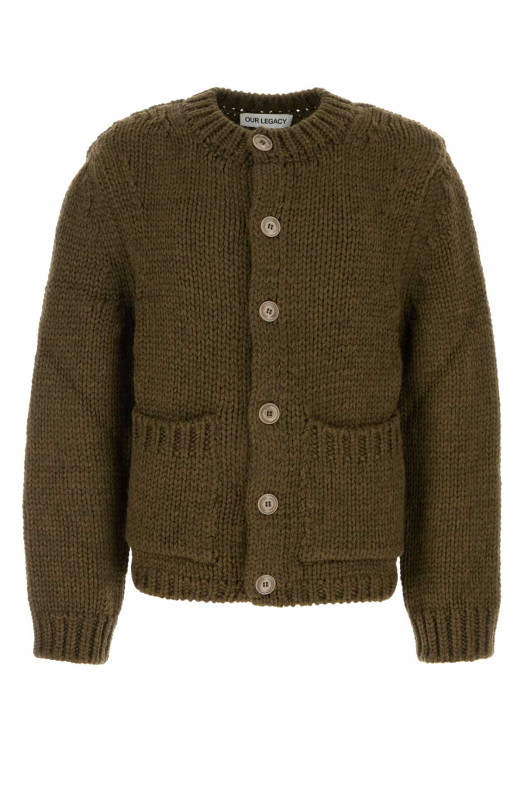 Olive green wool blend cardigan OUR LEGACY (M4253OO)