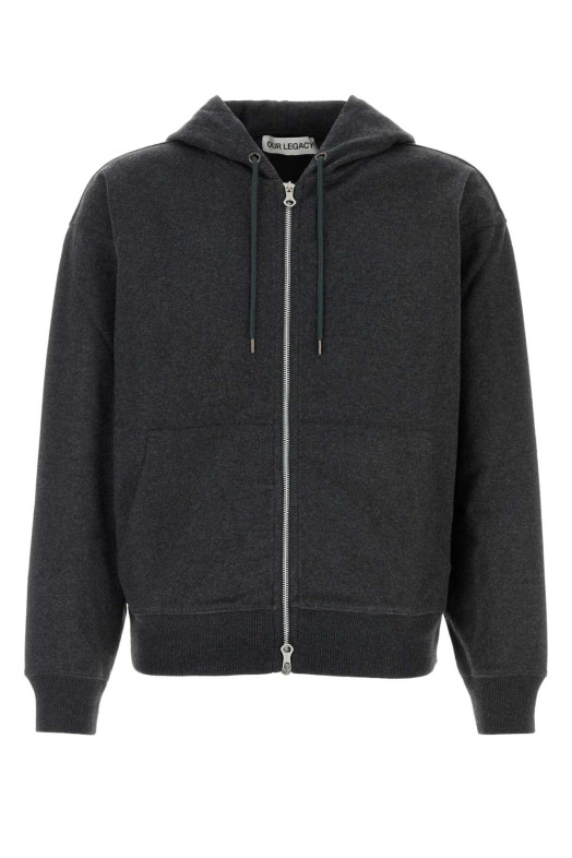 Свитшот из эластичной хлопковой смеси цвета угольного черного OUR LEGACY (M4256RC)