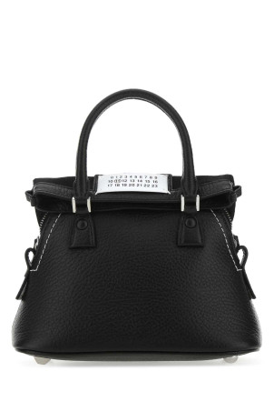 Black leather micro 5AC handbag MAISON MARGIELA (S56WG0081P4455)