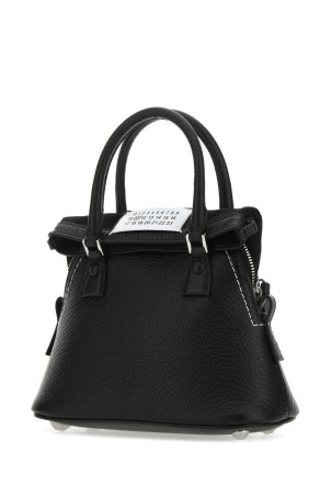 Black leather micro 5AC handbag MAISON MARGIELA (S56WG0081P4455)