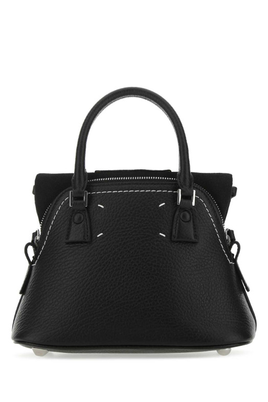Black leather micro 5AC handbag MAISON MARGIELA (S56WG0081P4455)