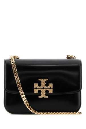 Black leather small Eleanor shoulder bag TORY BURCH (178140)