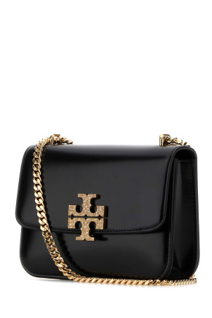 Black leather small Eleanor shoulder bag TORY BURCH (178140)