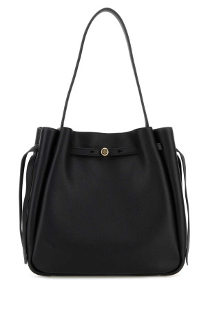 Black leather large Romy bucket bag TORY BURCH (179986)