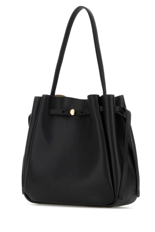 Black leather large Romy bucket bag TORY BURCH (179986)