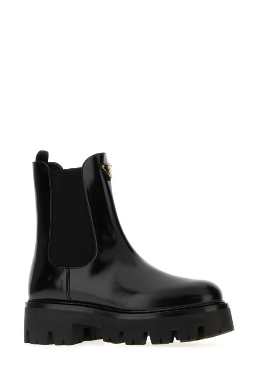 Black leather ankle boots Black PRADA (1T186OF050055)