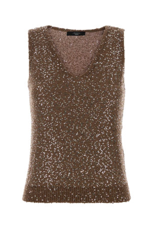 Brown nylon blend Acaici vest WEEKEND (2525366141600)