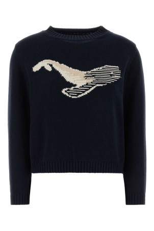 Midnight blue cotton blend Nespola sweater WEEKEND (2525366171600)