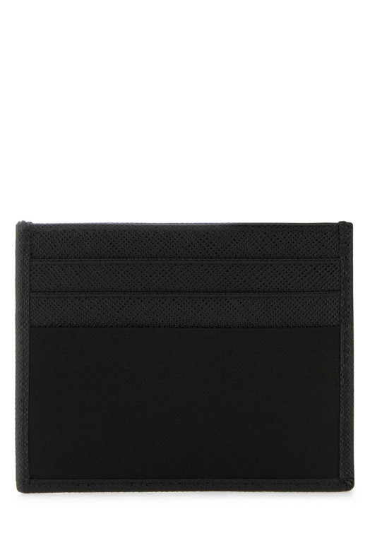 Black leather and satin card holder Black PRADA (2MC0252DMH)
