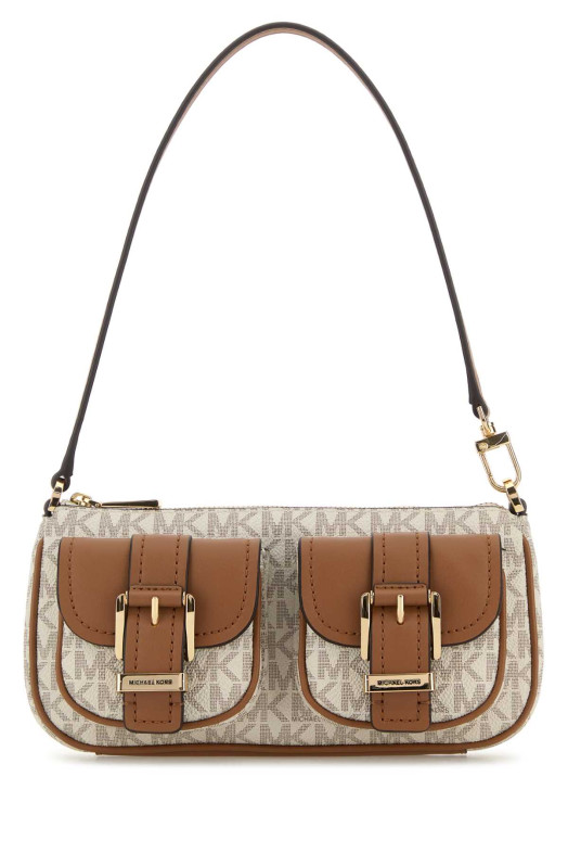 Printed canvas Zoe shoulder bag Beige MICHAEL BY MICHAEL KORS (32S5GZCU1B)