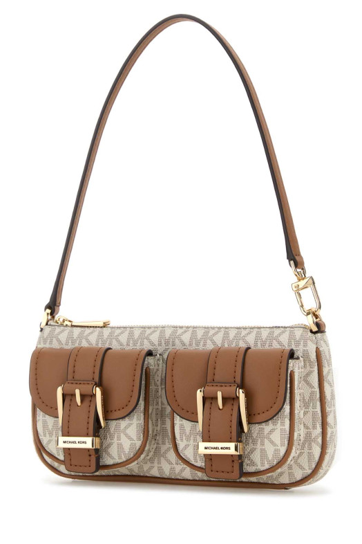 Printed canvas Zoe shoulder bag Beige MICHAEL BY MICHAEL KORS (32S5GZCU1B)