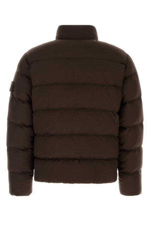 Brown wool down jacket STONE ISLAND (410010026)