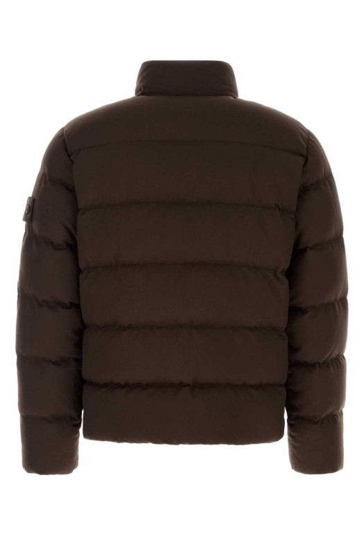 Brown wool down jacket STONE ISLAND (410010026)