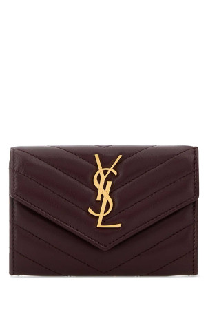 Burgundy leather wallet SAINT LAURENT (414404AAA44)