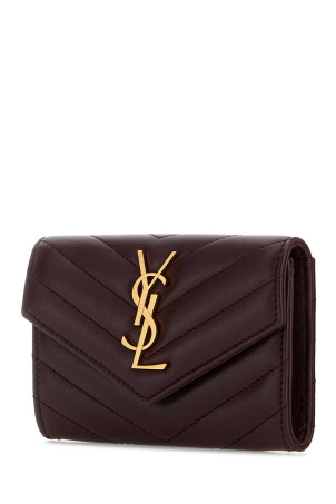 Burgundy leather wallet SAINT LAURENT (414404AAA44)