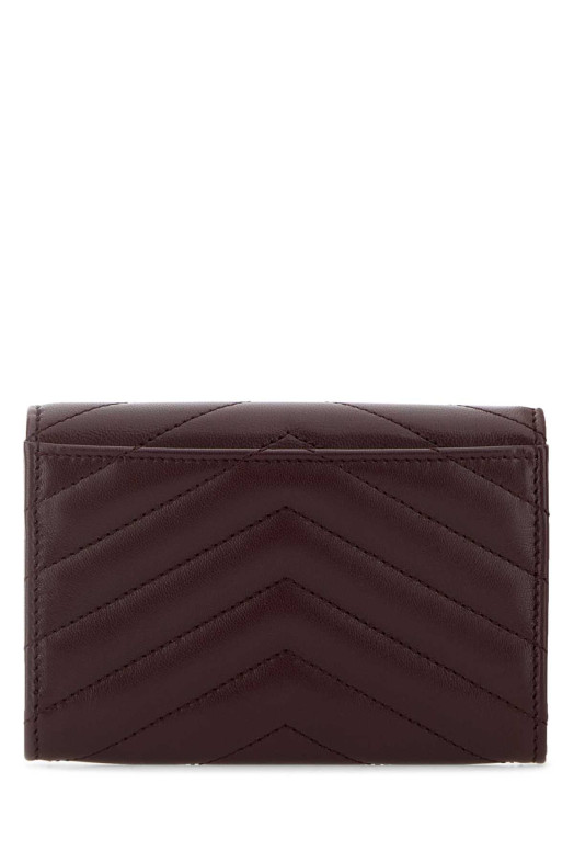 Кожаный кошелек бордового цвета SAINT LAURENT (414404AAA44)