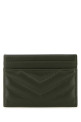 Bottle green nappa leather Cassandre card holder SAINT LAURENT (423291AAA44)