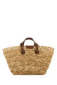 Маленькая сумка для покупок из рафии с бумажными глазами, коричневая ANYA HINDMARCH (5050925155120)
