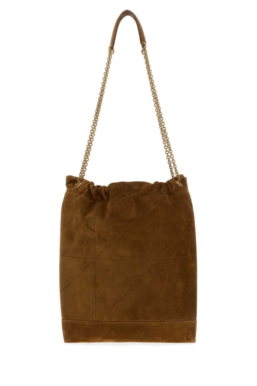 Коричневая замшевая сумка через плечо Jamie Pochon SAINT LAURENT (7816661U8P7)