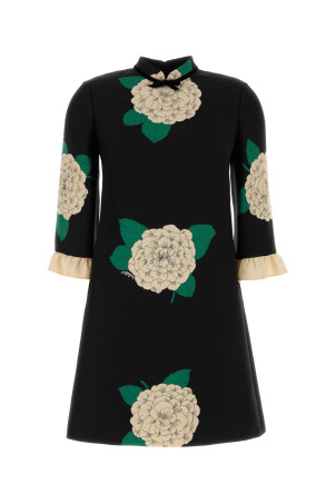 Платье из смешанной шерсти с принтом VALENTINO GARAVANI (7B3VAFG69MJ)